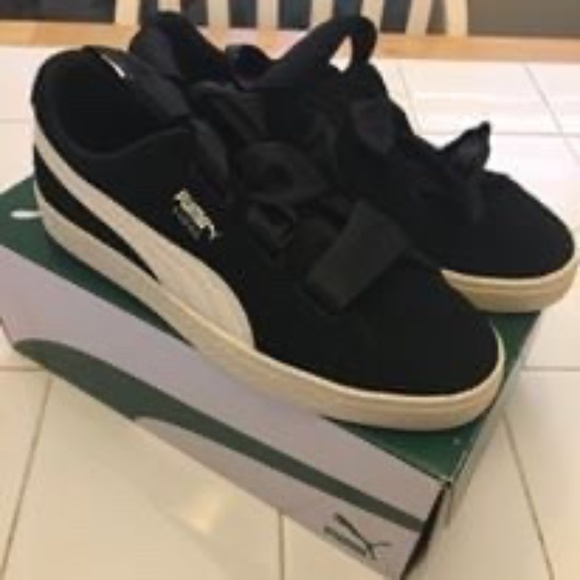 BRAND NEW girl youth puma suede heart jewel shoes size 7Y - Picture 5 of 6
